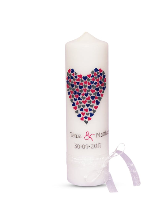 Hochzeitskerze Traukerze Brautkerze Herz 1