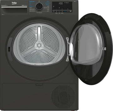 Beko B5T4923I Freestanding Graphite 9kg Heat Pump Tumble Dryer with IronFinish™ - A++Rated