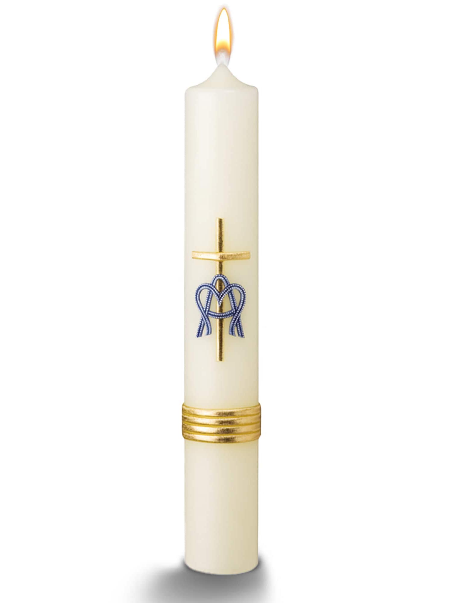 Krone-Blau-G Marienkerze – Edle, handgefertigte Kerze für Andachten und Spirituele montente € Marienkerzen Krone-Blau-G WikaKerzen