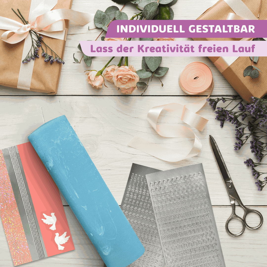 Rustic Stumpenkerze-Rohling - Zur Deko oder zum Basteln € Kerzenrohling Grau-20x7 WikaKerzen