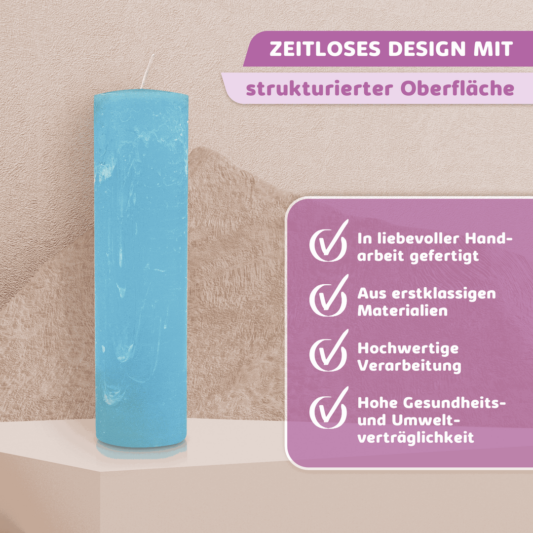 Rustic Stumpenkerze-Rohling - Zur Deko oder zum Basteln € Kerzenrohling Grau-20x7 WikaKerzen