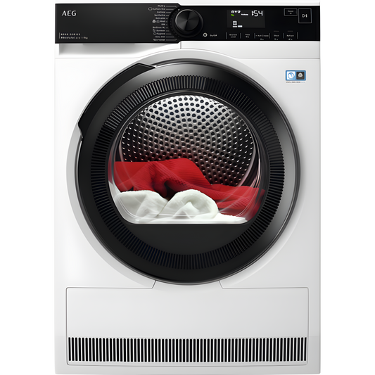 AEG TR849P4B - White 9KG Heat Pump Condenser Dryer - A++ energy
