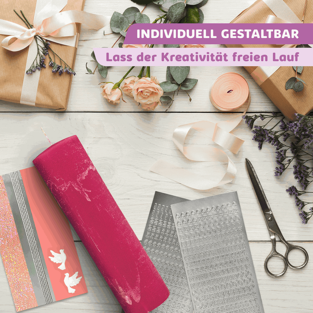 Rustic Stumpenkerze-Rohling - Zur Deko oder zum Basteln € Kerzenrohling Grau-20x7 WikaKerzen