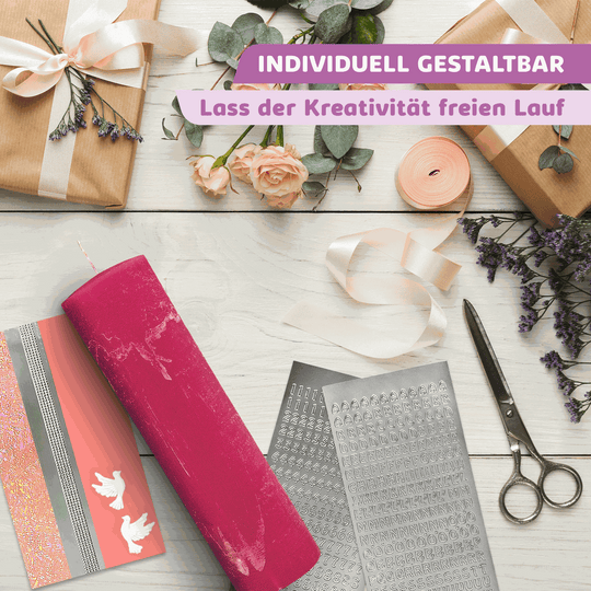 Rustic Stumpenkerze-Rohling - Zur Deko oder zum Basteln € Kerzenrohling Grau-20x7 WikaKerzen