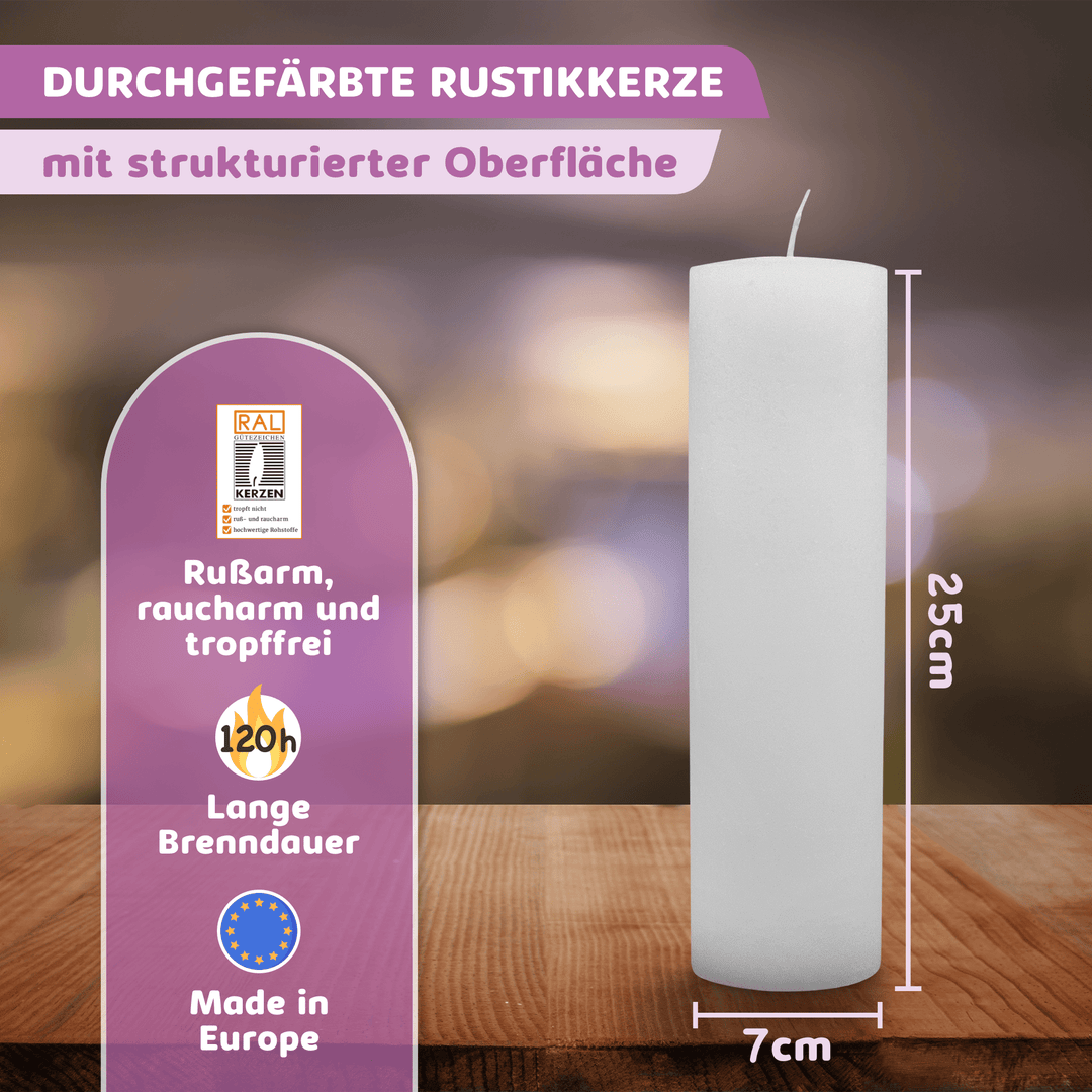 Rustic Stumpenkerze-Rohling - Zur Deko oder zum Basteln