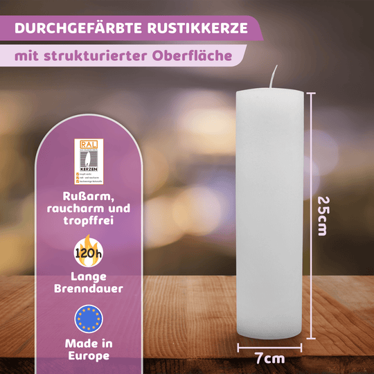 Rustic Stumpenkerze-Rohling - Zur Deko oder zum Basteln
