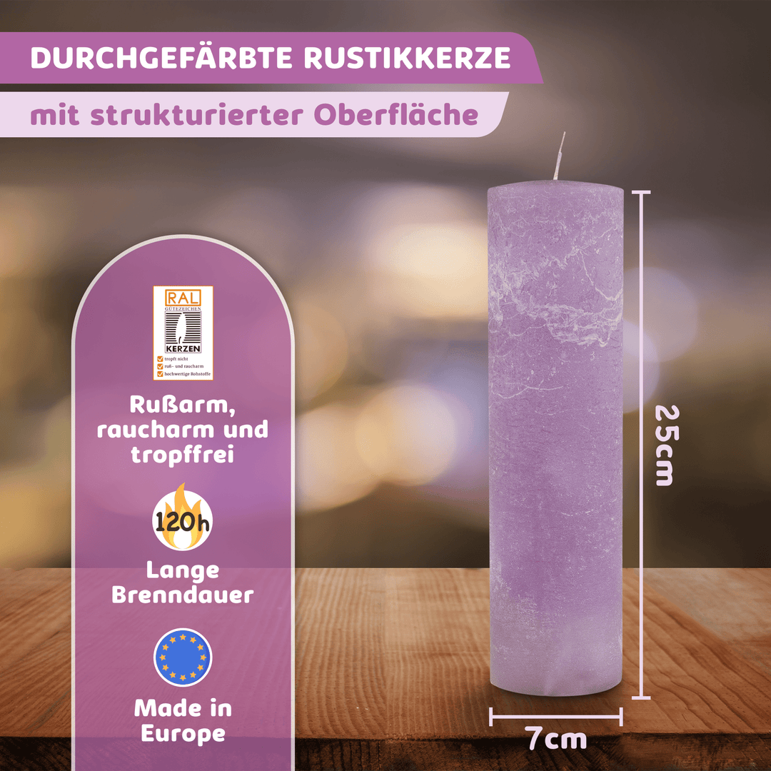 Rustic Stumpenkerze-Rohling - Zur Deko oder zum Basteln