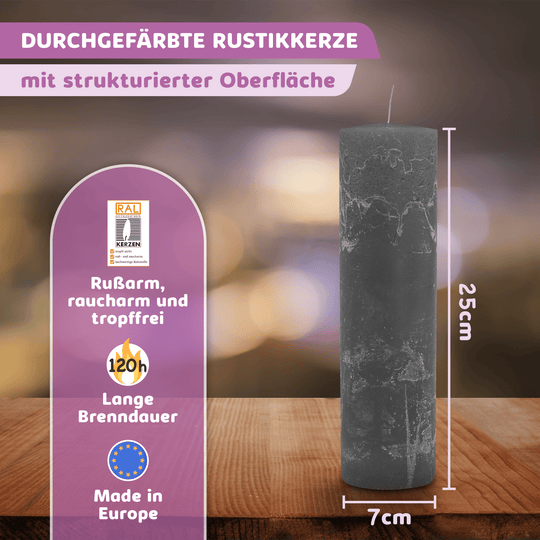 Rustic Stumpenkerze-Rohling - Zur Deko oder zum Basteln