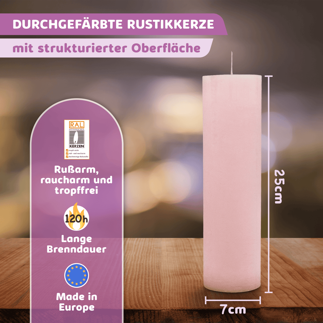 Rustic Stumpenkerze-Rohling - Zur Deko oder zum Basteln