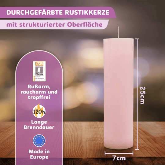 Rustic Stumpenkerze-Rohling - Zur Deko oder zum Basteln