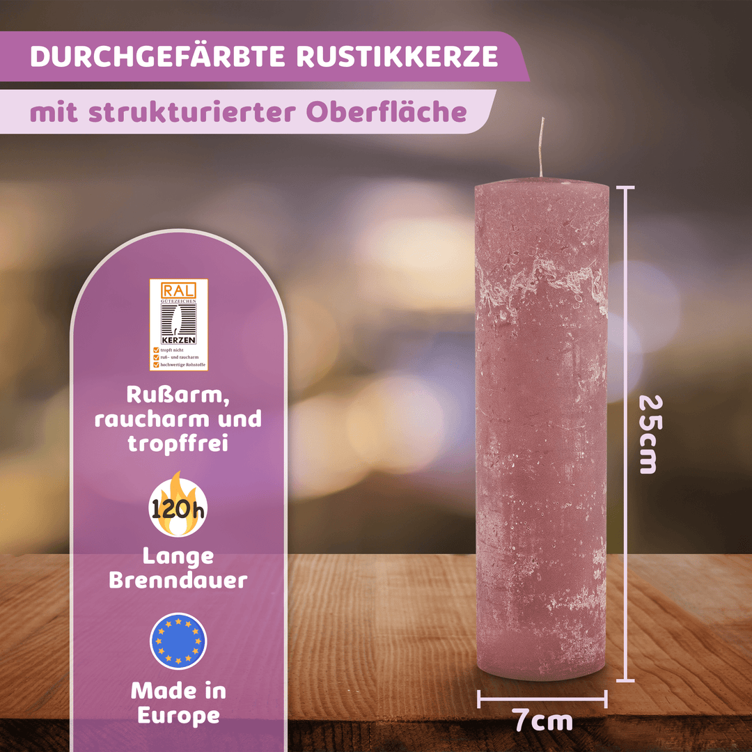Rustic Stumpenkerze-Rohling - Zur Deko oder zum Basteln