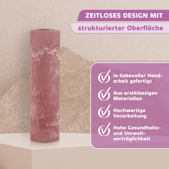 Rustic Stumpenkerze-Rohling - Zur Deko oder zum Basteln