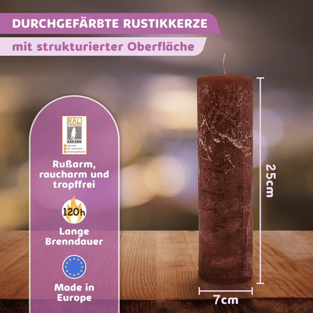 Rustic Stumpenkerze-Rohling - Zur Deko oder zum Basteln
