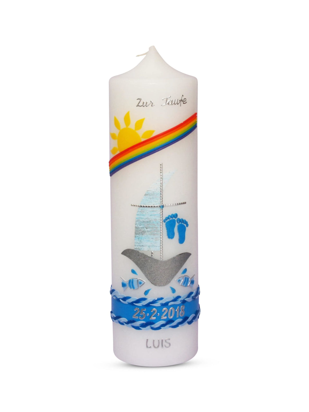 Taufkerze Segelboot Schiff - 1