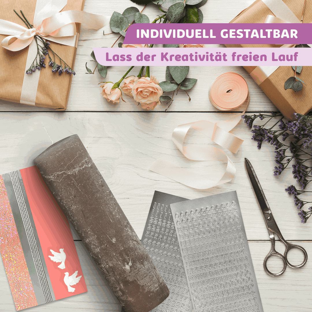 Rustic Stumpenkerze-Rohling - Zur Deko oder zum Basteln € Kerzenrohling Grau-20x7 WikaKerzen
