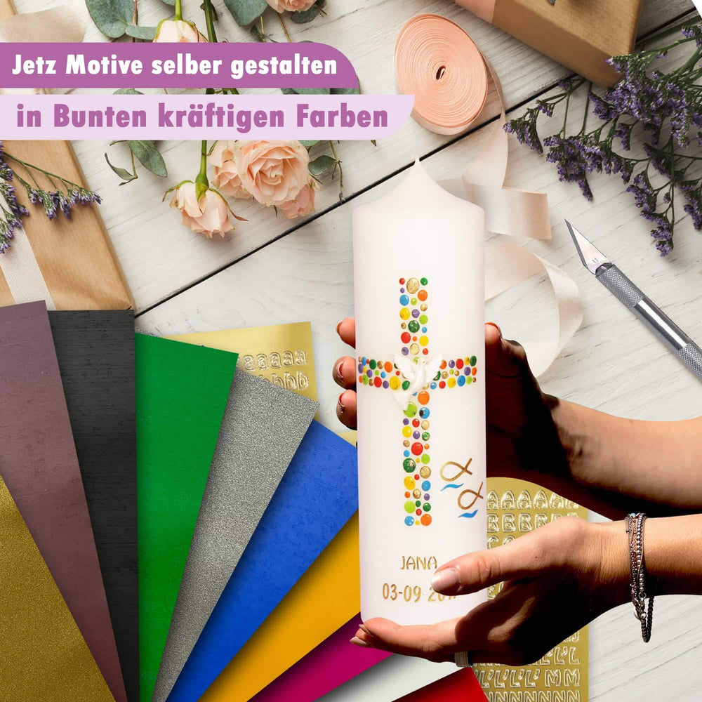 Wachsplatten zum Verzieren von Kerzen Farben-Sortiment