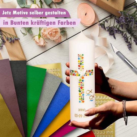 Wachsplatten zum Verzieren von Kerzen Farben-Sortiment