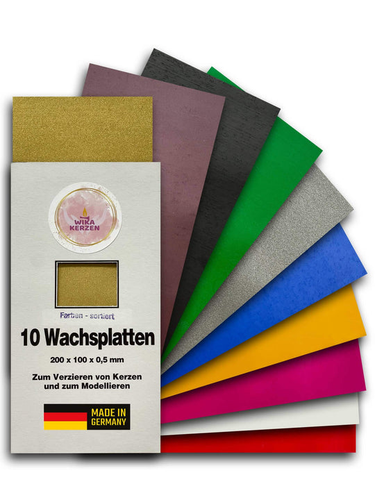 Wachsplatten zum Verzieren von Kerzen Farben-Sortiment