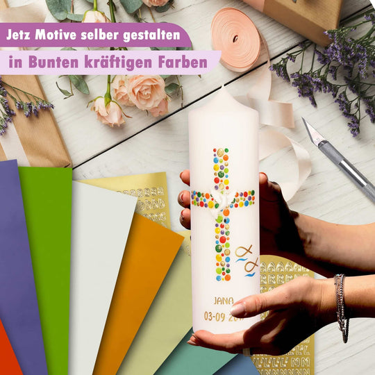 Wachsplatten zum Verzieren von Kerzen Pastell-Sortiment