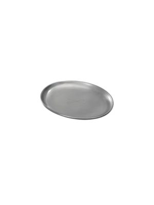 aus Aluminium satiniert NEU Silber 10 x 17 cm Dekoteller Eckig Kerzenteller